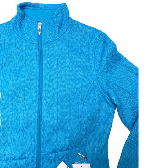 Spyder Hoody Cable Core Zipup - Baby Blue | Med - Picture 3 of 15